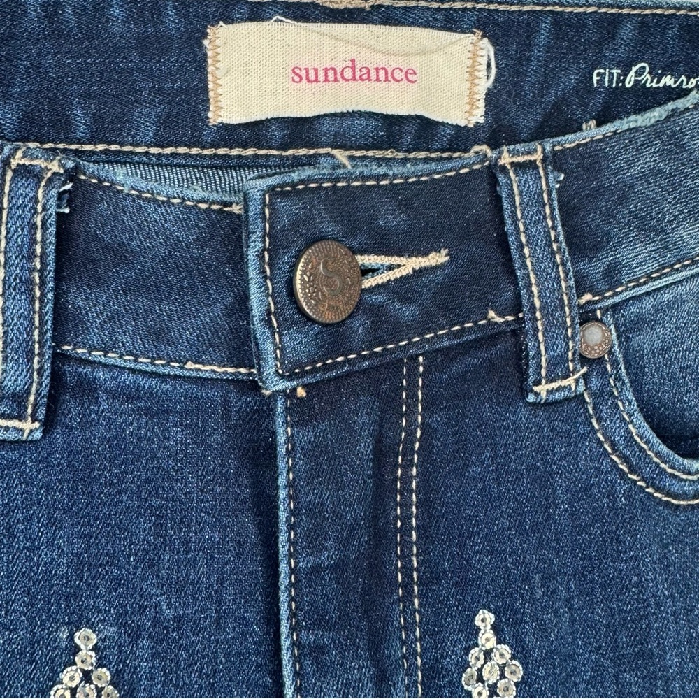 Sundance Primrose sequin embellished skinny Denim jeans Women’s 26 - Picture 3 of 8